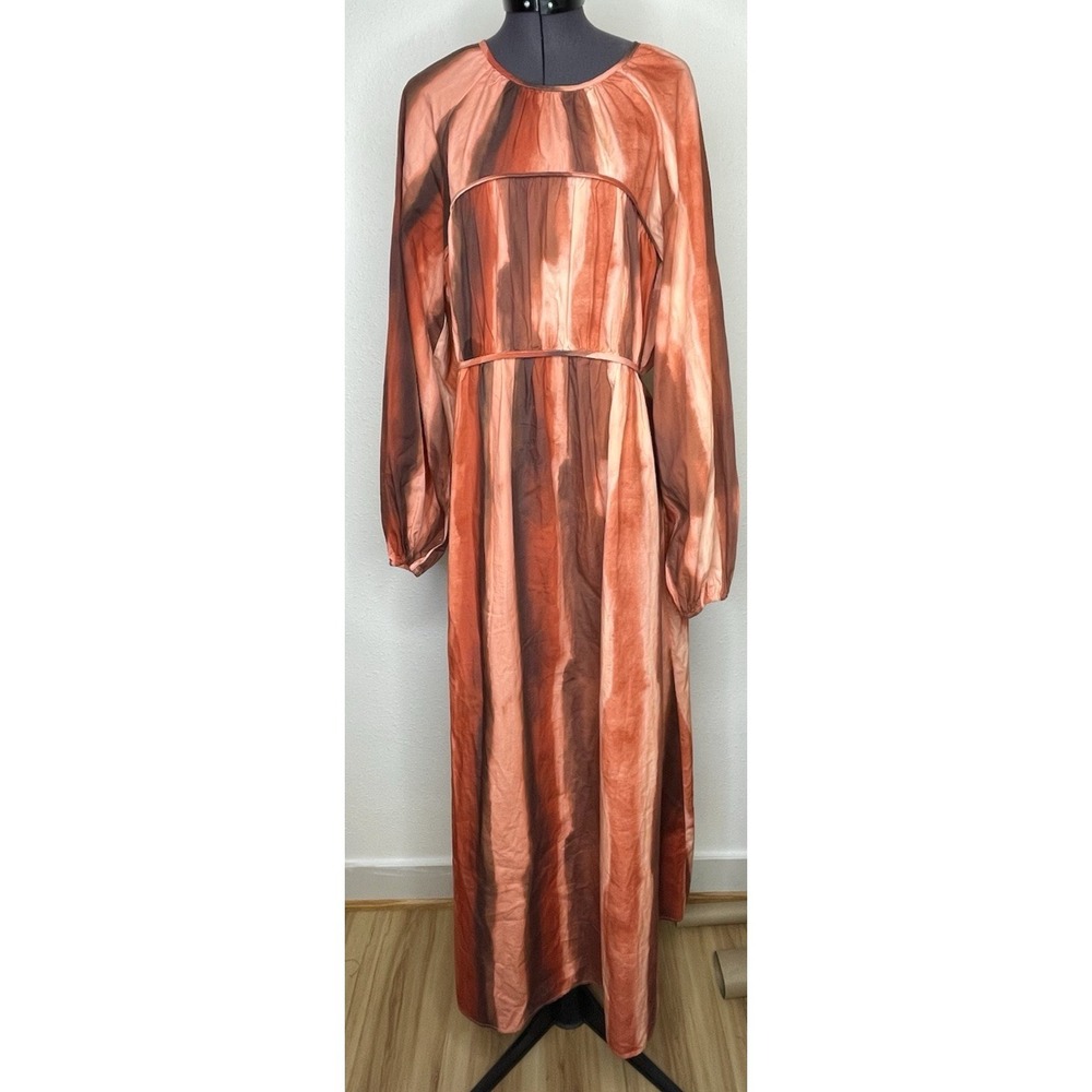 ASOS Copper and Rust Striped Maxi Dress